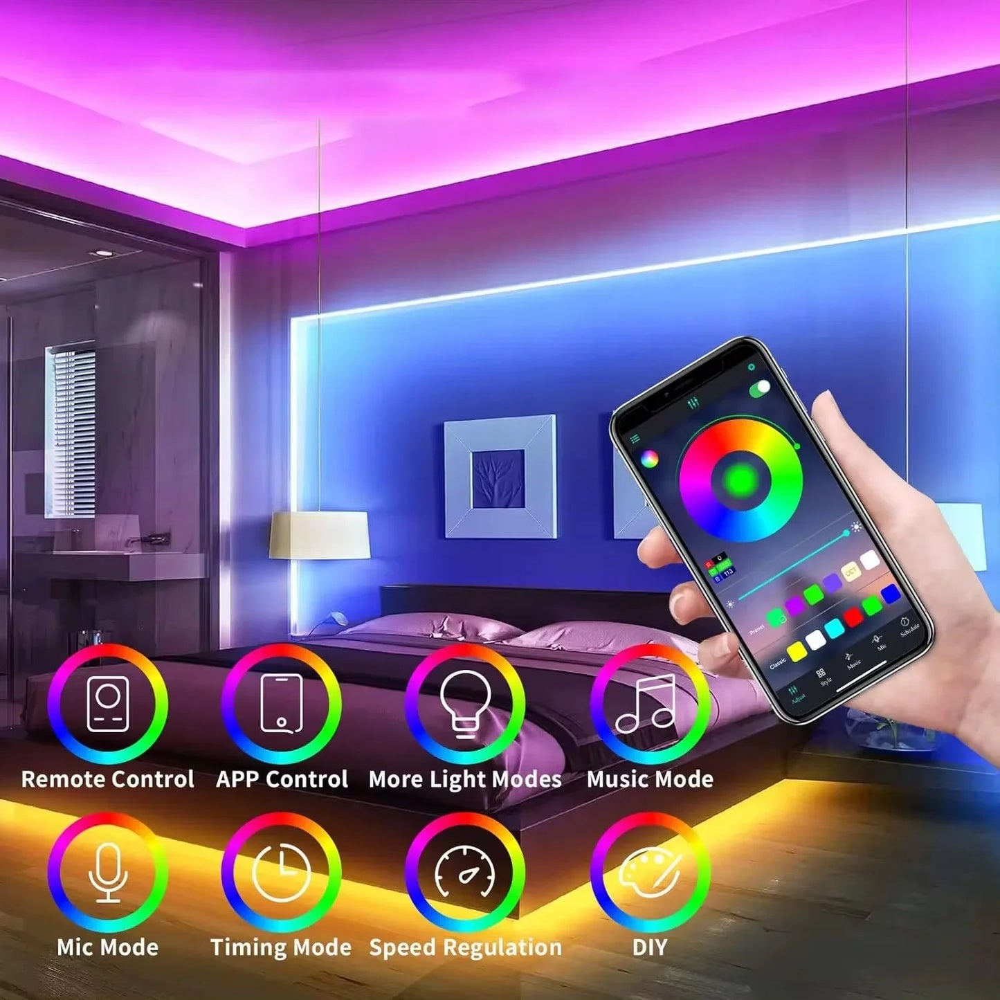 LumiFlex RGB Neon Strip – Waterproof LED Lighting with App & Remote