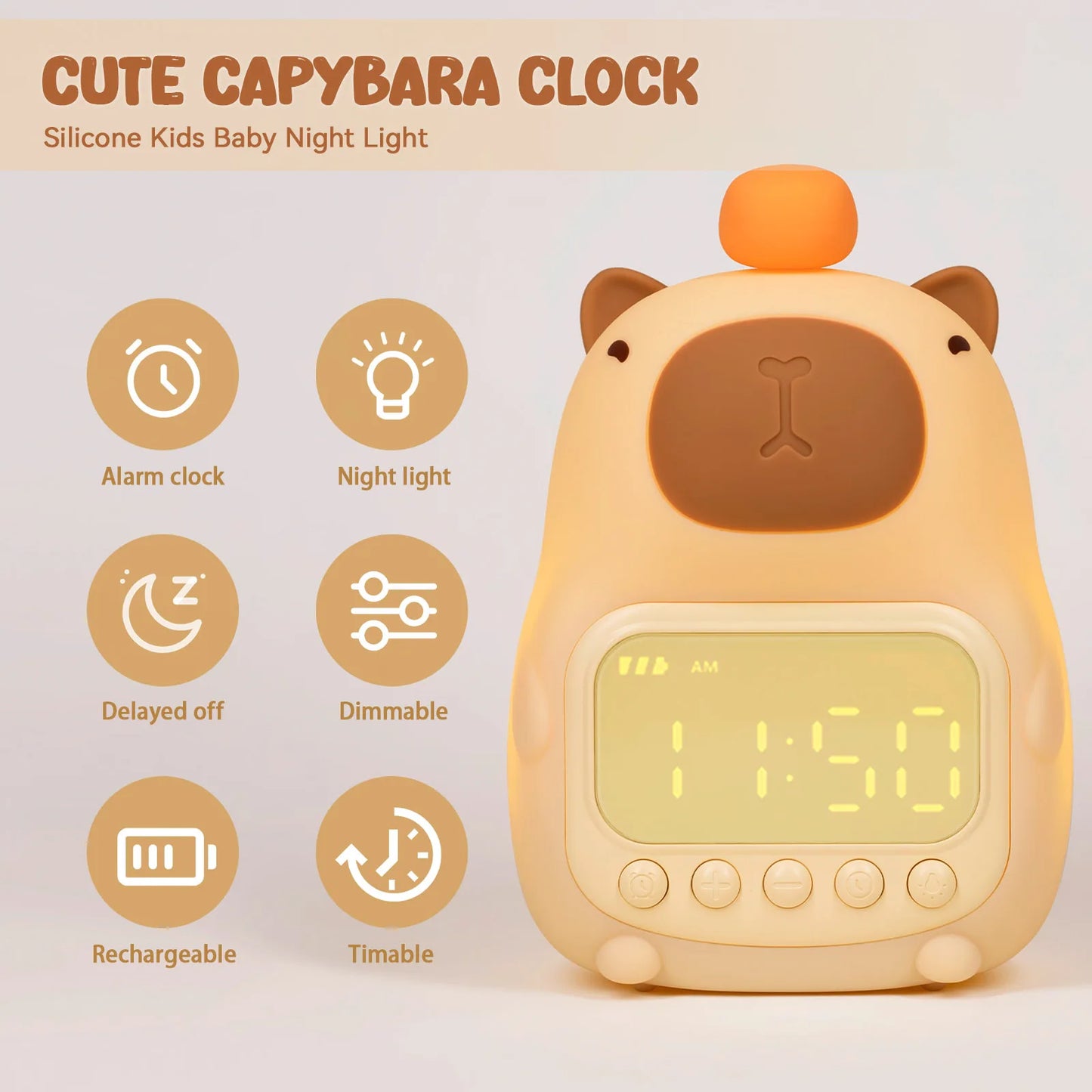 CapyClock - Alarm Clock with Night Light