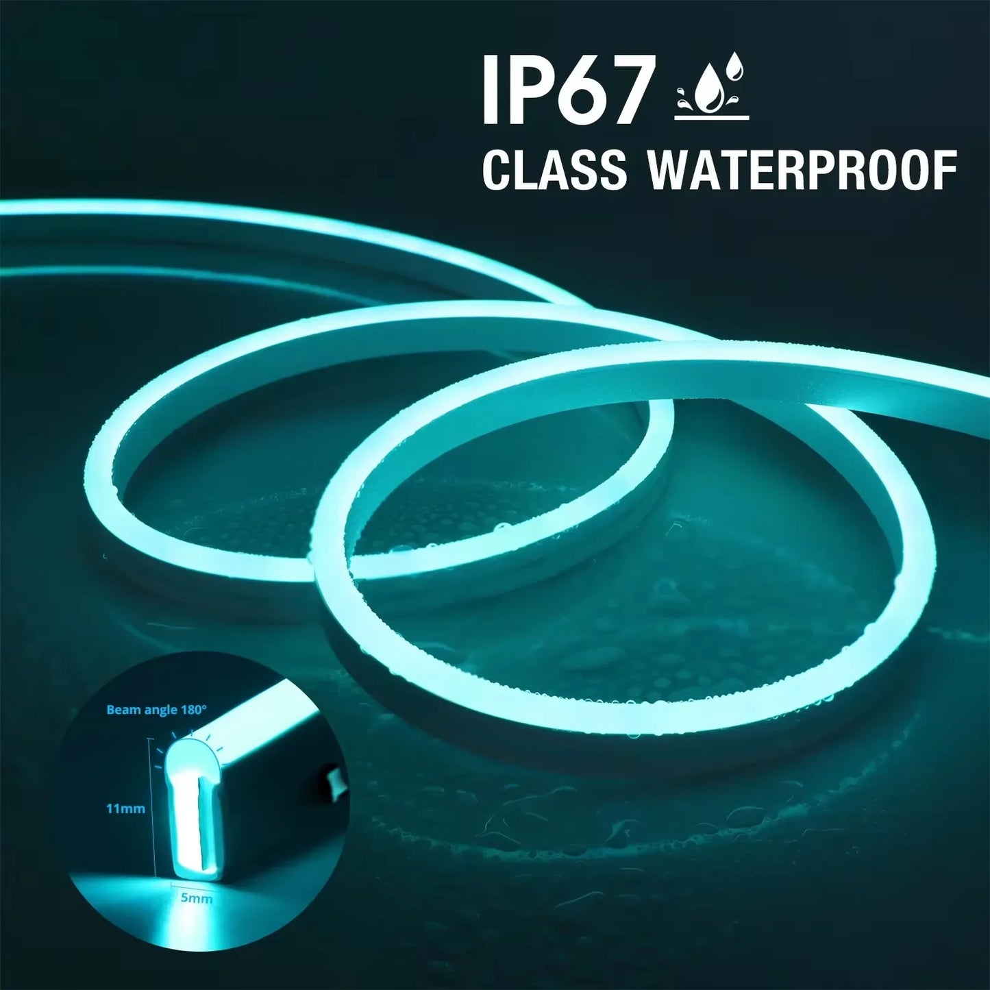 LumiFlex RGB Neon Strip – Waterproof LED Lighting with App & Remote