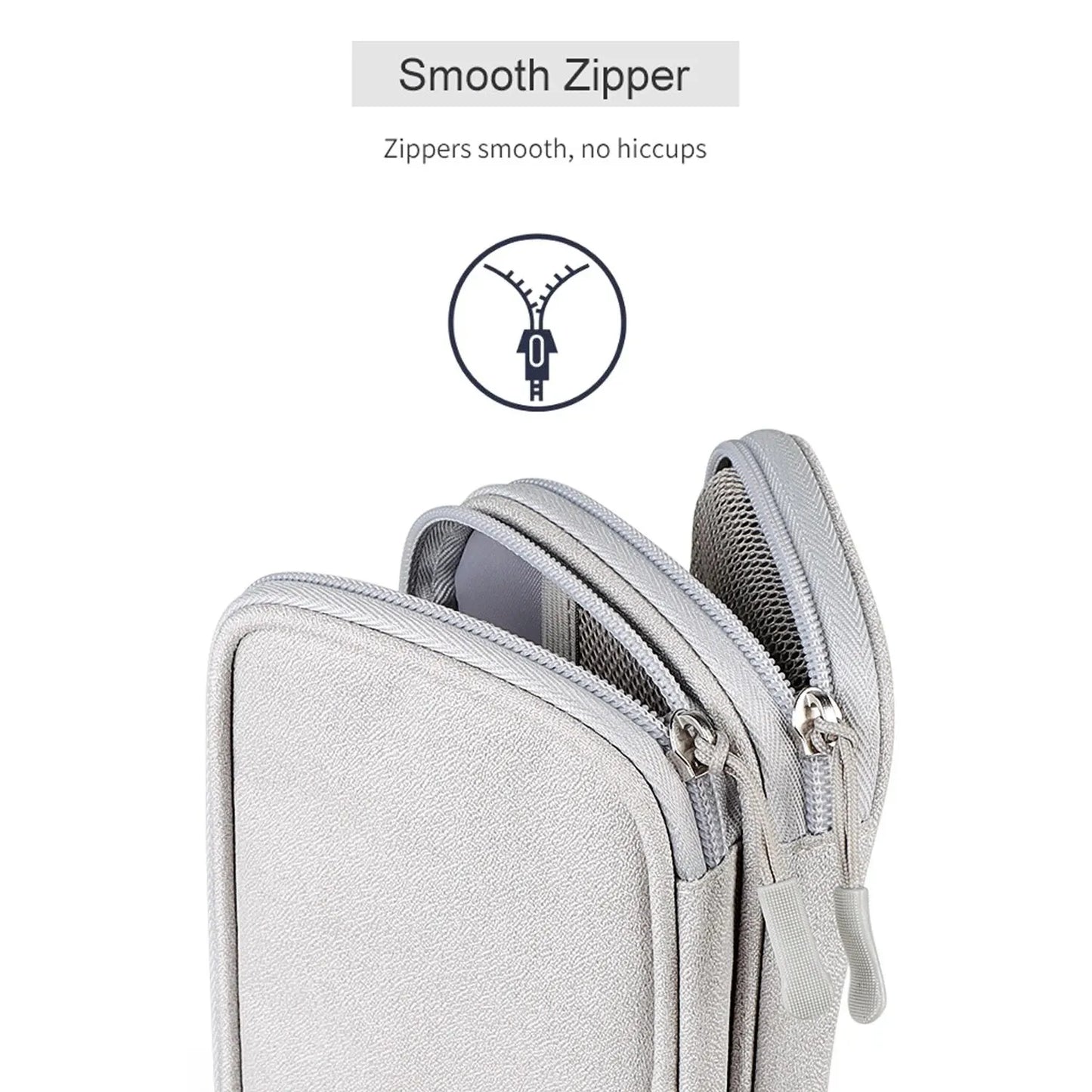 Data Cable Storage Bag Waterproof Portable Carry Case Storage Bag Travel Organizer Bag for Cable Cord USB Charger