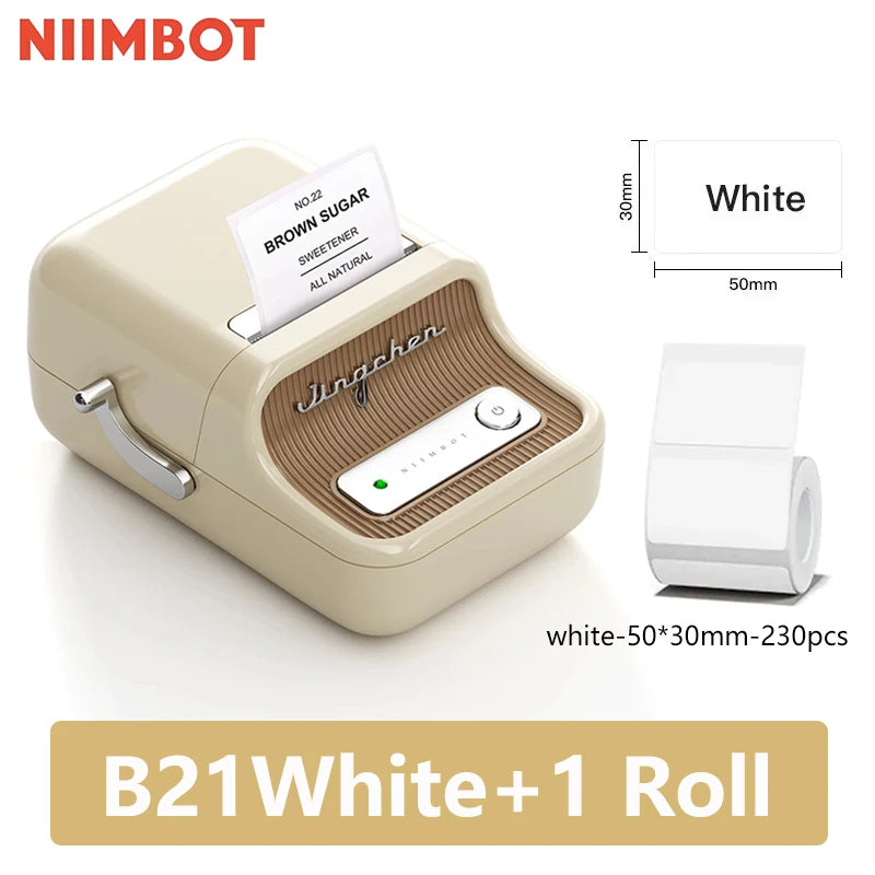 Niimbot B21 Mini Portable Thermal Label Printer Mini Adhesive Sticker Printers for Home Office For Mobile Phone NEW