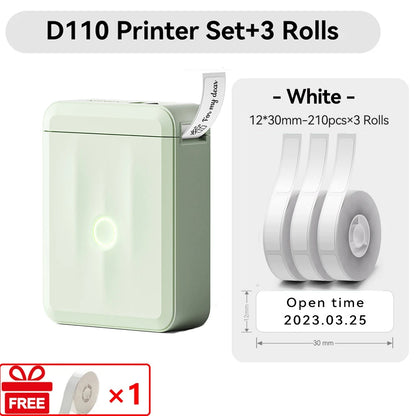 Niimbot D110 Mini Handheld Thermal Label Maker Wireless Sticker Machine Inkless Pocket with Label Sticker for Home Office