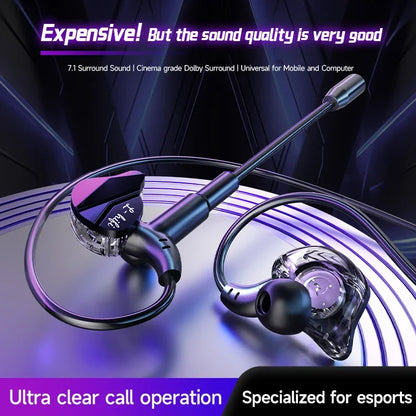 SoundStrike Dual Mic – HiFi Gaming Earphones for Samsung