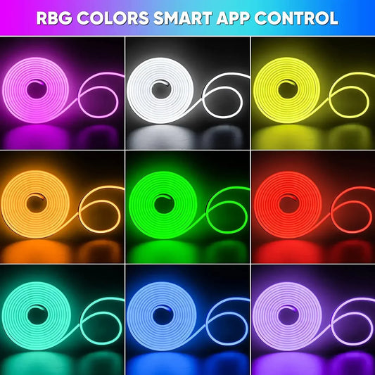 LumiFlex RGB Neon Strip – Waterproof LED Lighting with App & Remote