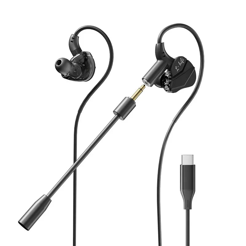 SoundStrike Dual Mic – HiFi Gaming Earphones for Samsung
